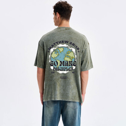Go Make Displines Christian Washed T-Shirt
