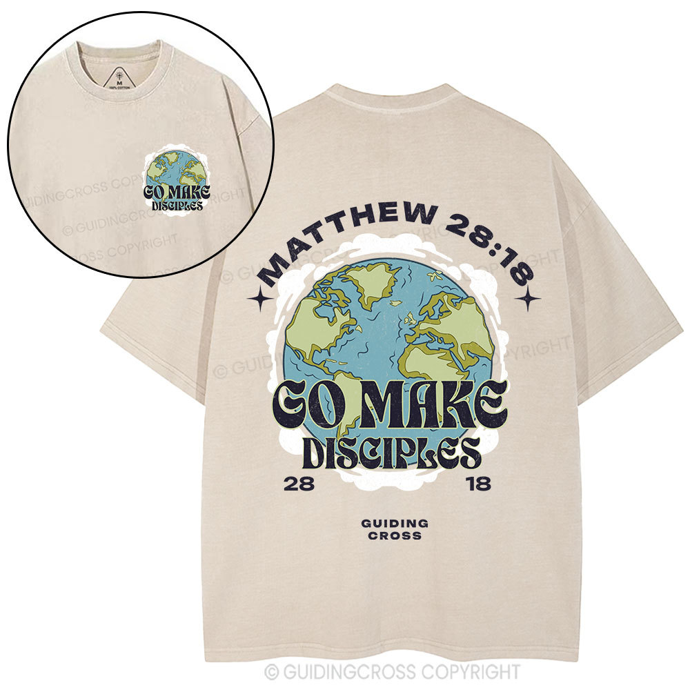 Go Make Displines Christian Washed T-Shirt