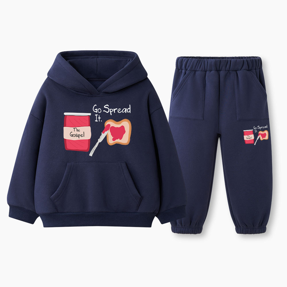Go Spread It Christian Kid Fleece Hoodie Set
