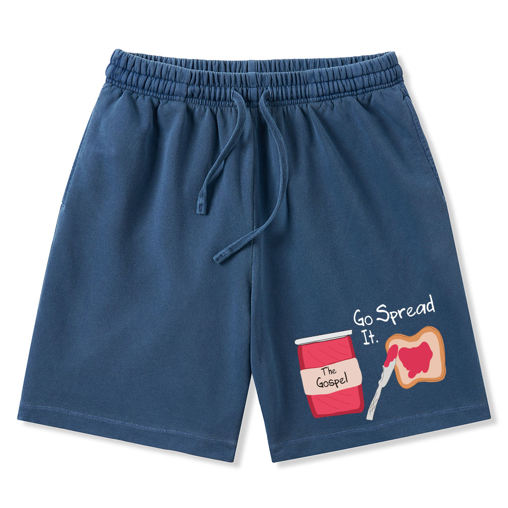 Go Spread It Christian Washed Shorts