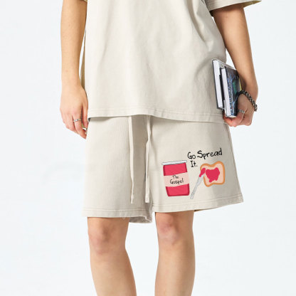 Go Spread It Christian Washed Shorts