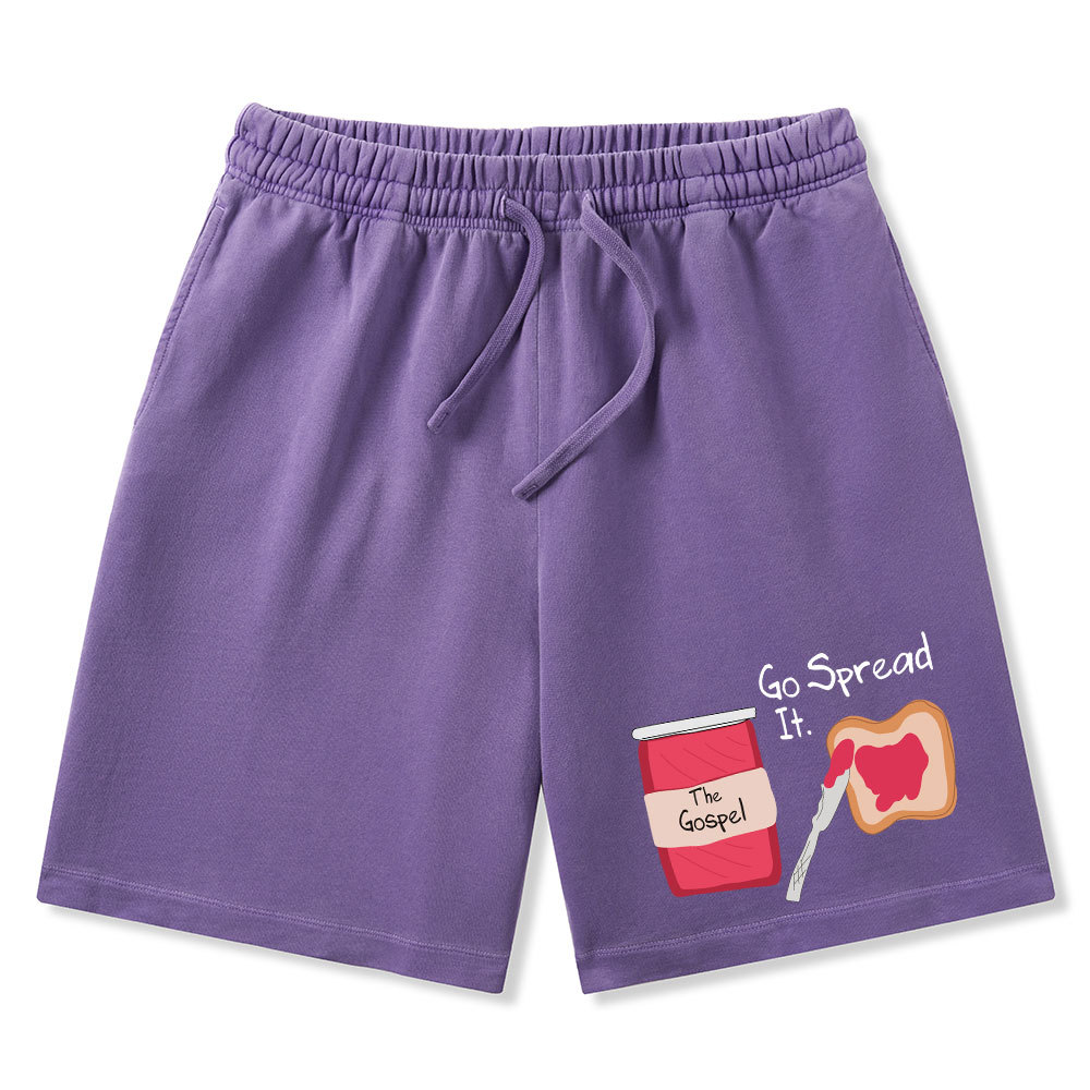 Go Spread It Christian Washed Shorts