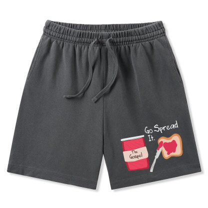 Go Spread It Christian Washed Shorts