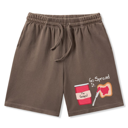 Go Spread It Christian Washed Shorts