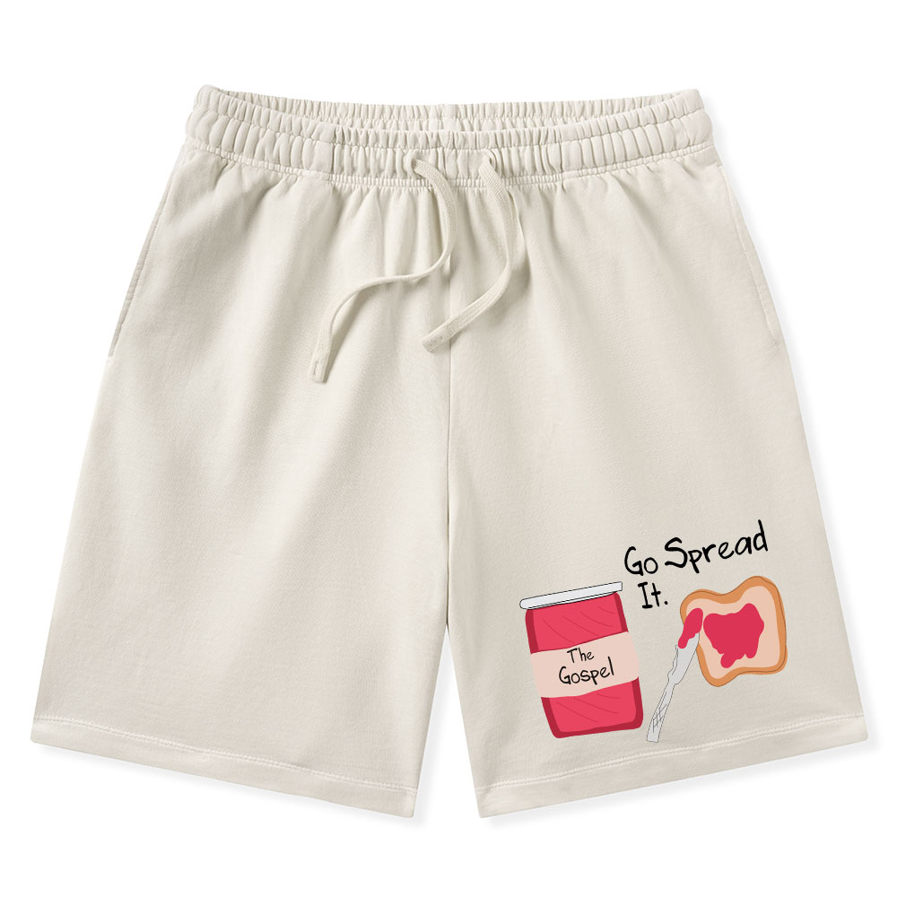 Go Spread It Christian Washed Shorts