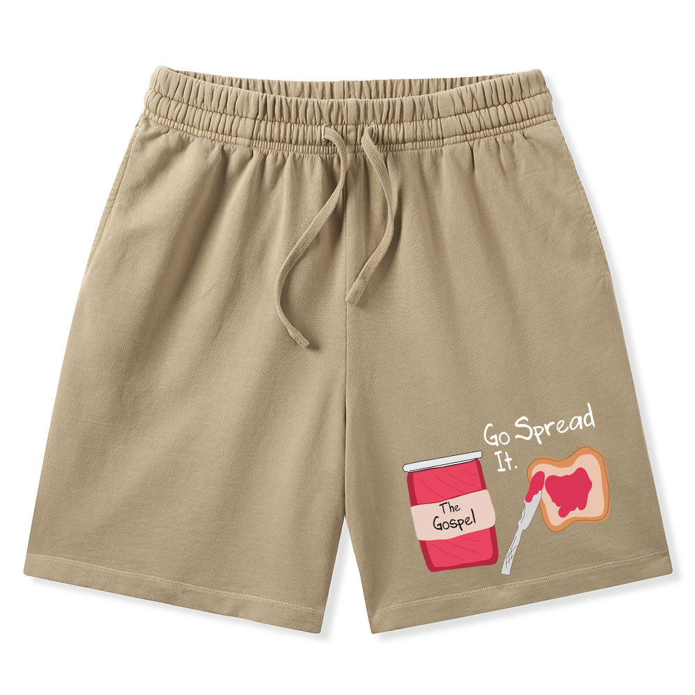Go Spread It Christian Washed Shorts