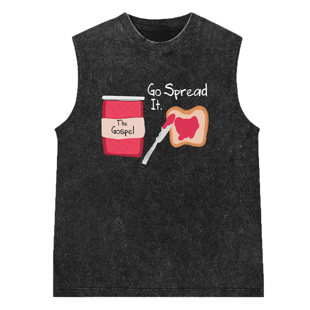 Go Spread It Christian Washed Sleeveless Tee