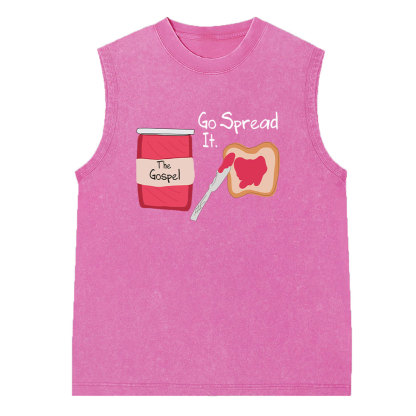 Go Spread It Christian Washed Sleeveless Tee