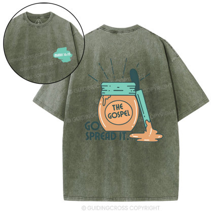 Go Spread It Christian Washed T-Shirt