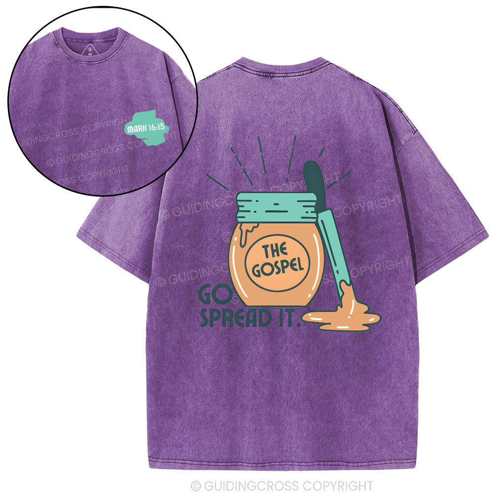 Go Spread It Christian Washed T-Shirt