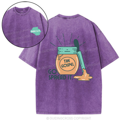 Go Spread It Christian Washed T-Shirt