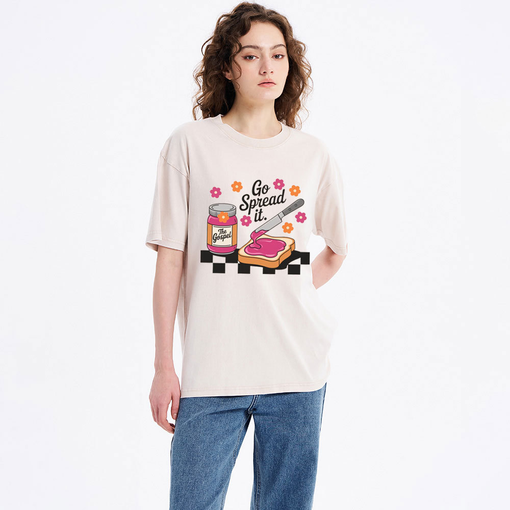 Go Spread It Gospel Christian Washed T-Shirt