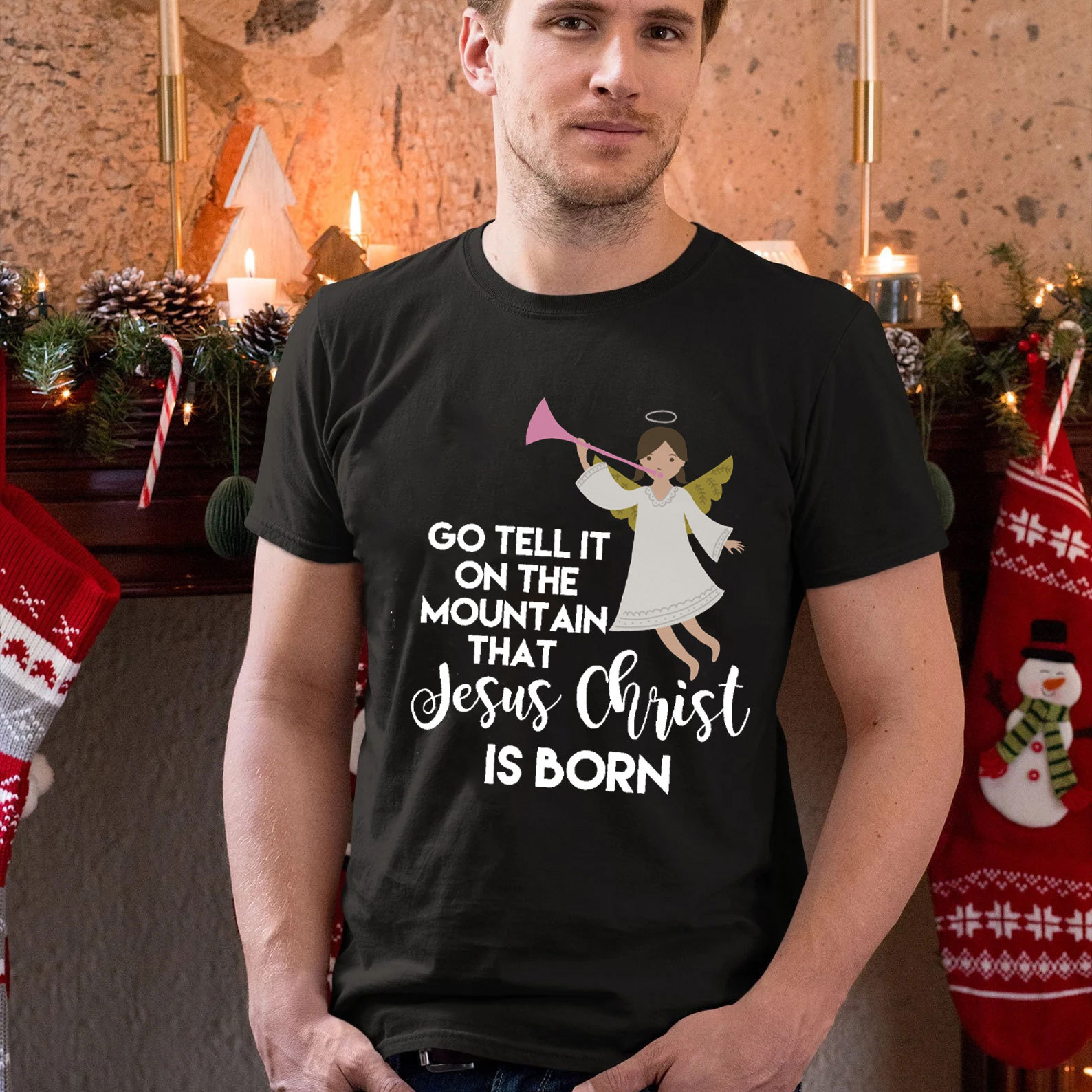 Go Tell It On The Mountain That Jesus Christian T-Shirt