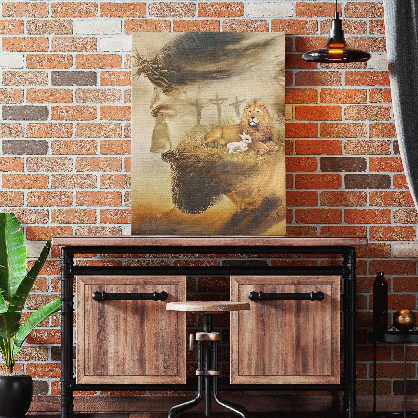 God Always Beside You Christian Canvas Wall Art