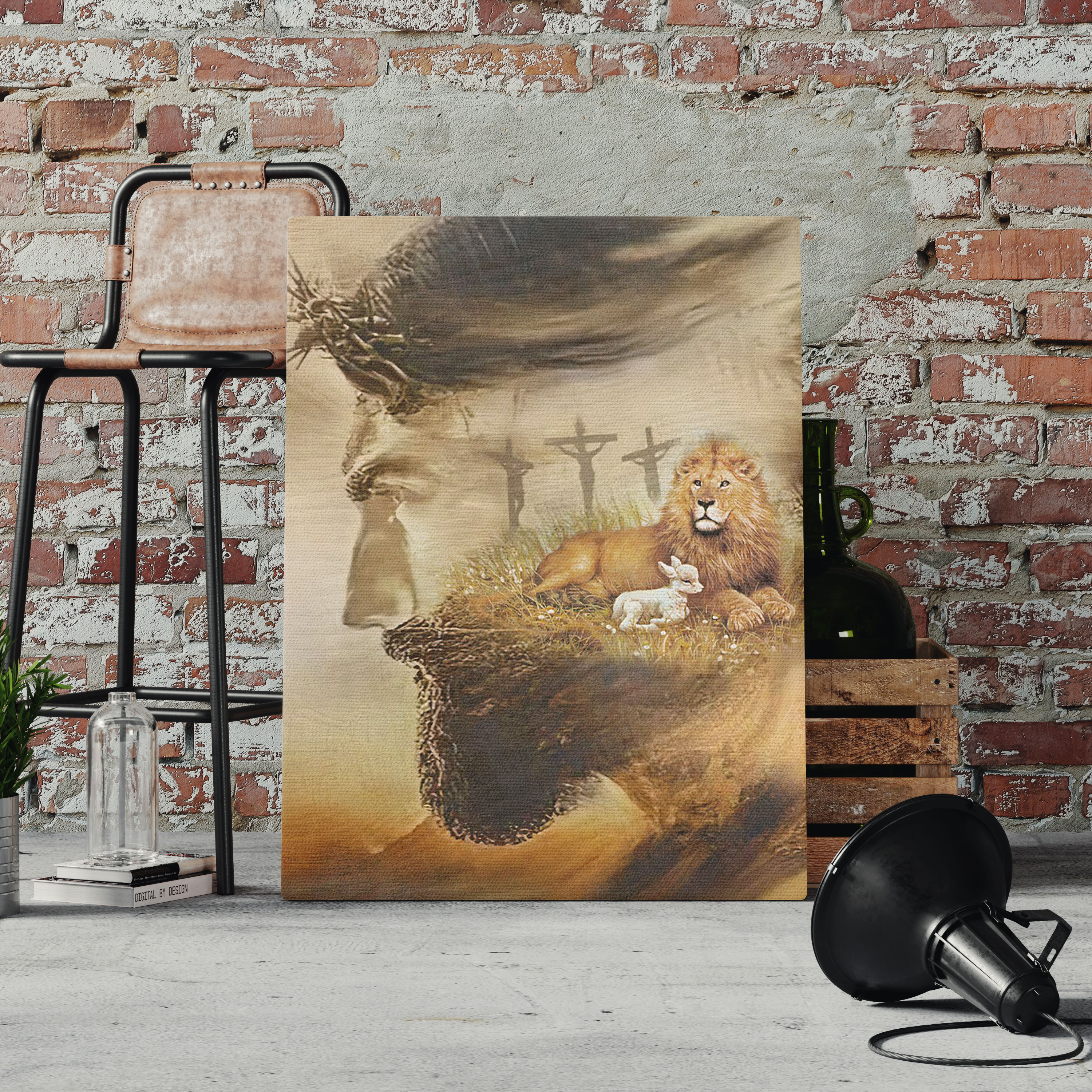 God Always Beside You Christian Canvas Wall Art