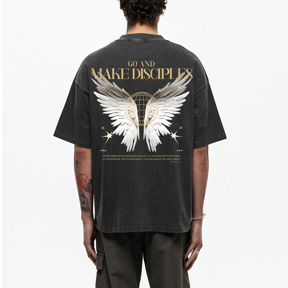 God And Make Disciples Christian Washed T-Shirt