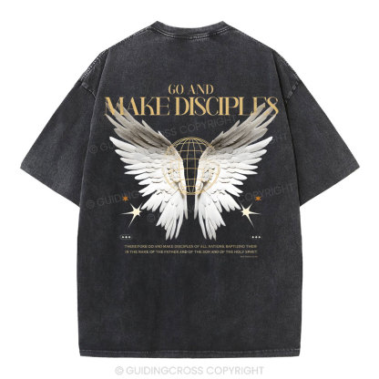 God And Make Disciples Christian Washed T-Shirt
