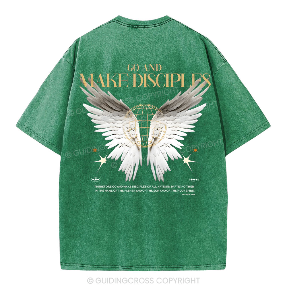 God And Make Disciples Christian Washed T-Shirt
