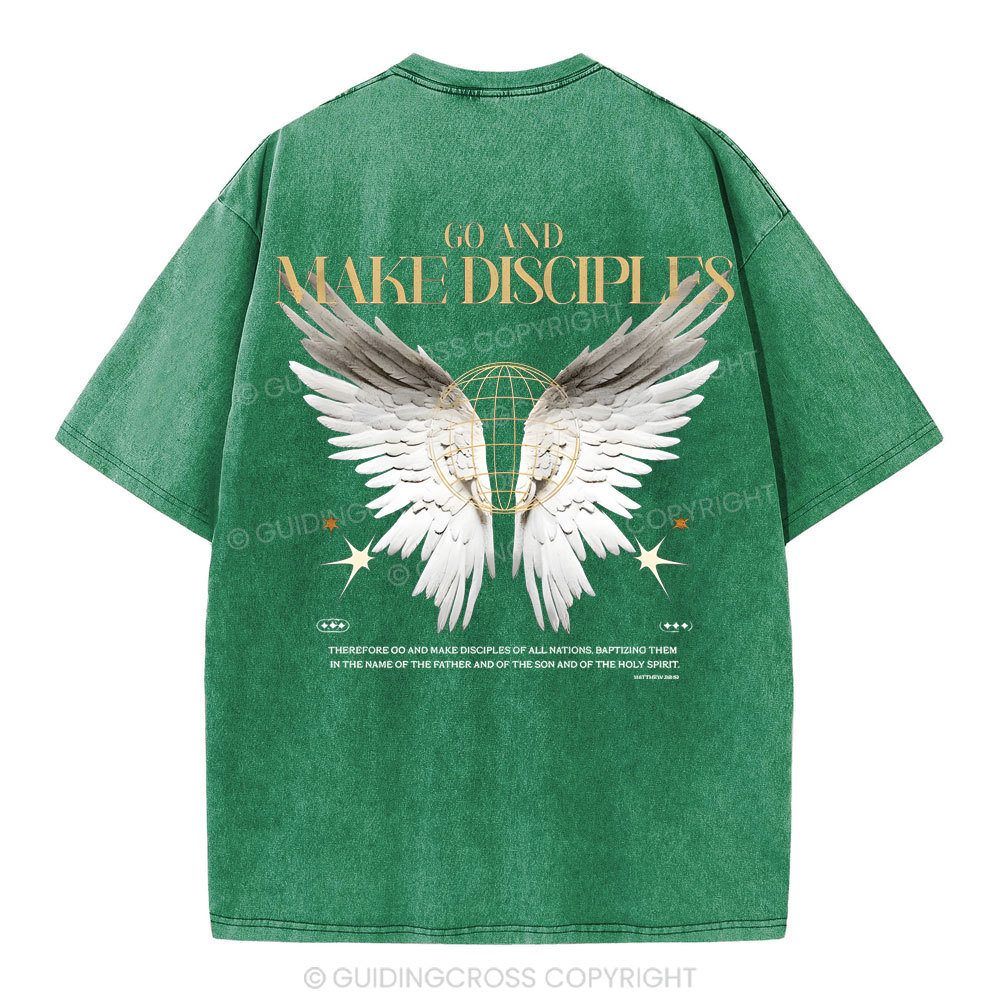 God And Make Disciples Christian Washed T-Shirt