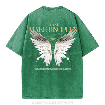 God And Make Disciples Christian Washed T-Shirt