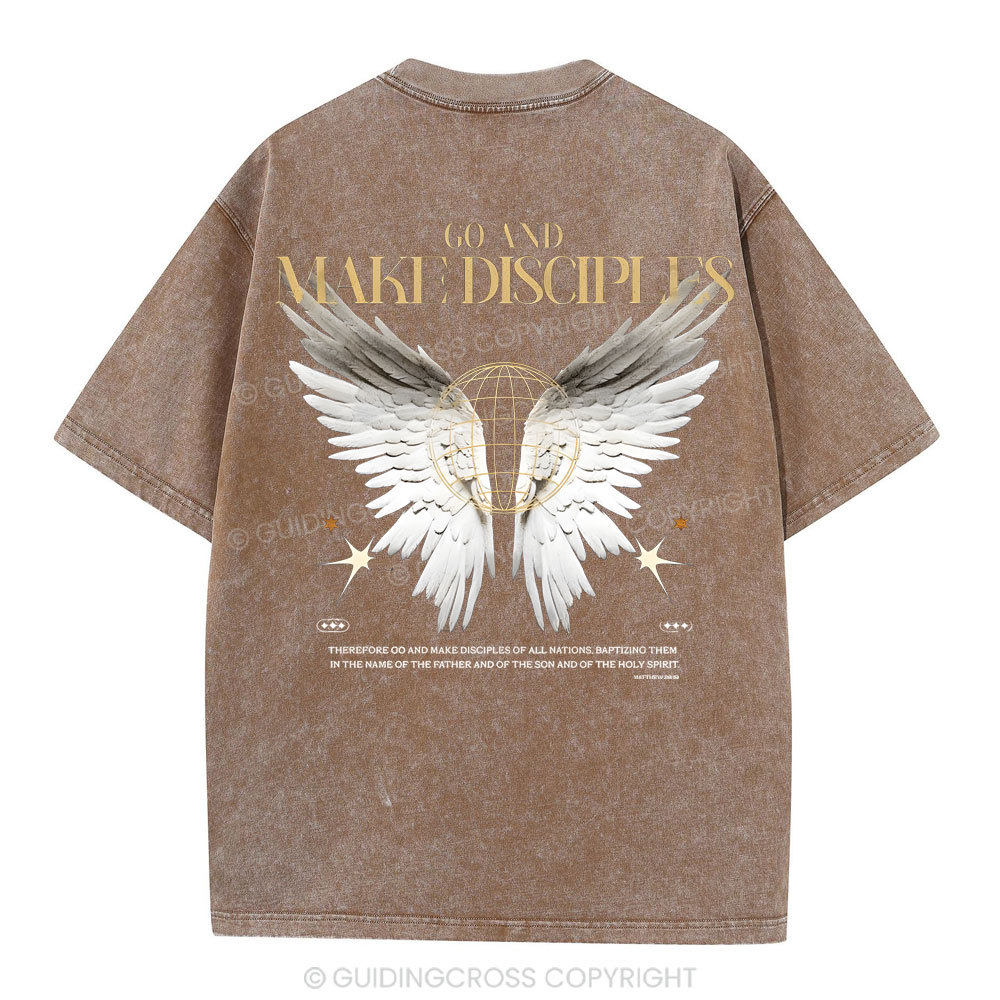 God And Make Disciples Christian Washed T-Shirt