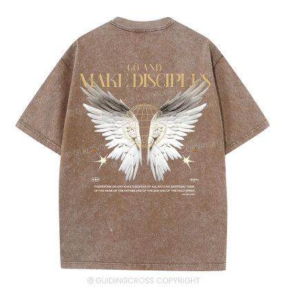 God And Make Disciples Christian Washed T-Shirt