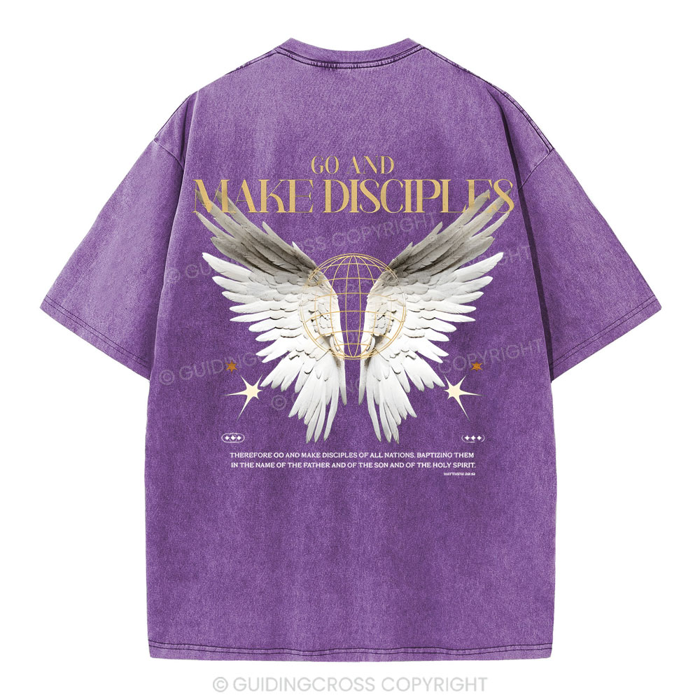 God And Make Disciples Christian Washed T-Shirt