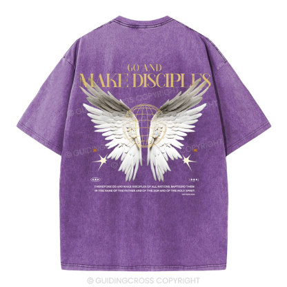 God And Make Disciples Christian Washed T-Shirt