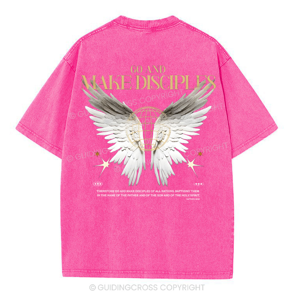 God And Make Disciples Christian Washed T-Shirt