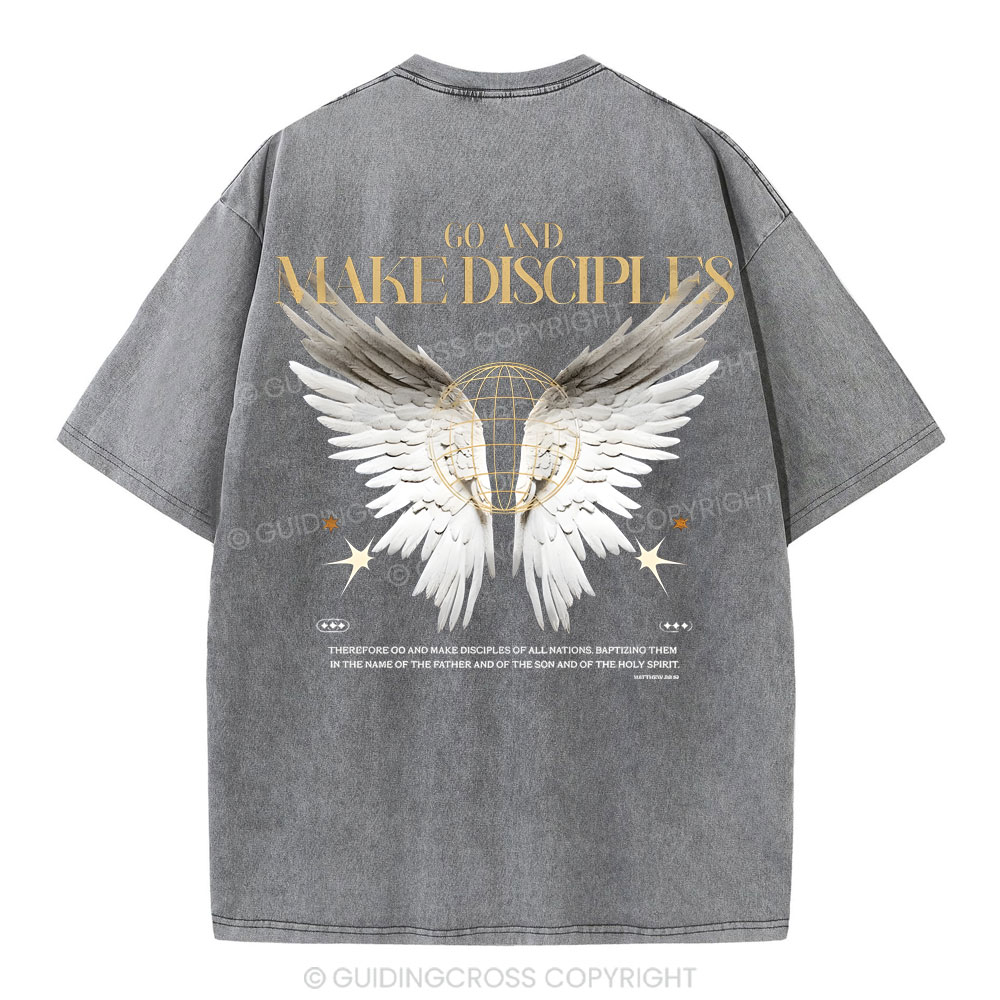 God And Make Disciples Christian Washed T-Shirt