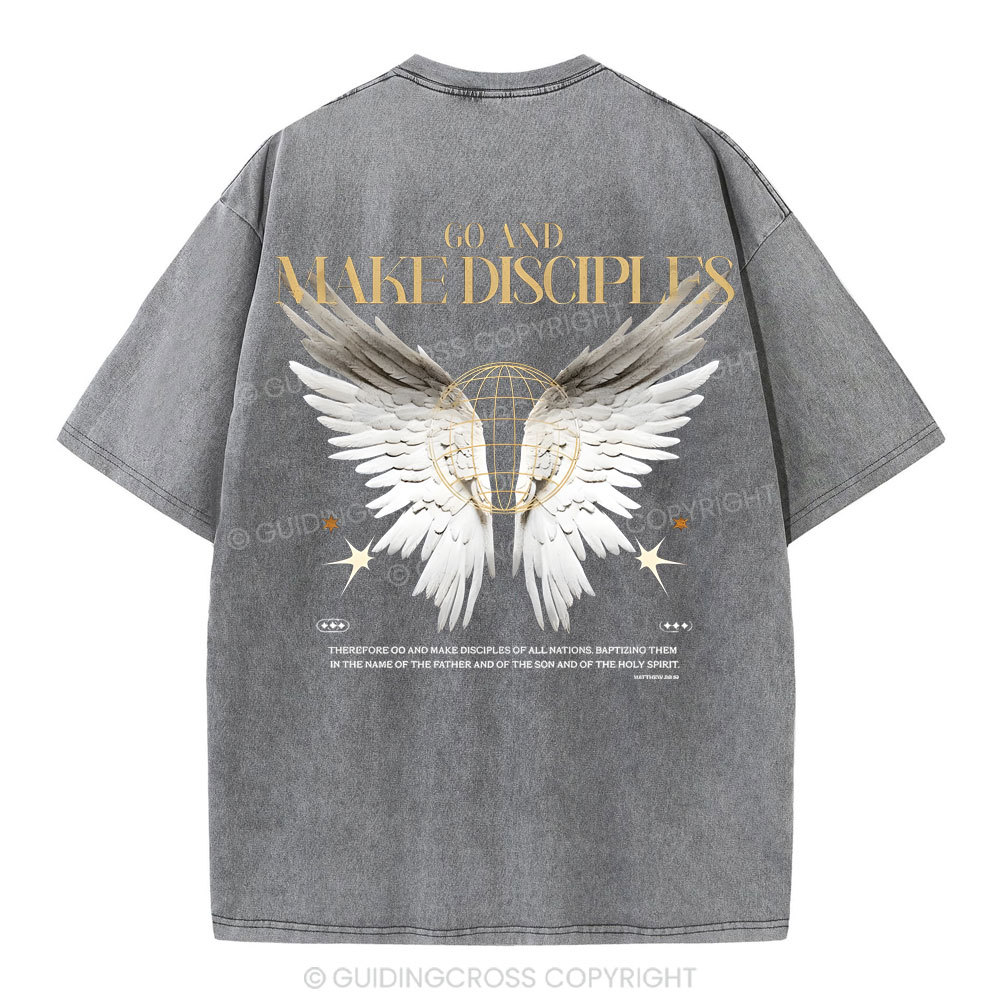God And Make Disciples Christian Washed T-Shirt
