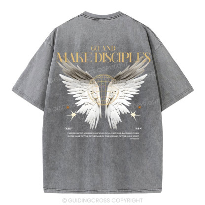 God And Make Disciples Christian Washed T-Shirt