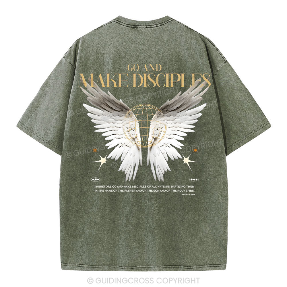 God And Make Disciples Christian Washed T-Shirt