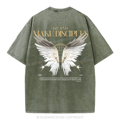 God And Make Disciples Christian Washed T-Shirt
