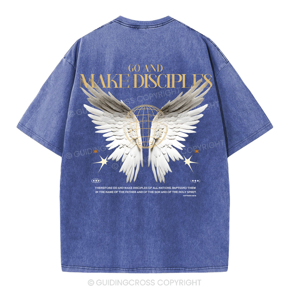 God And Make Disciples Christian Washed T-Shirt