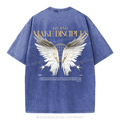 God And Make Disciples Christian Washed T-Shirt