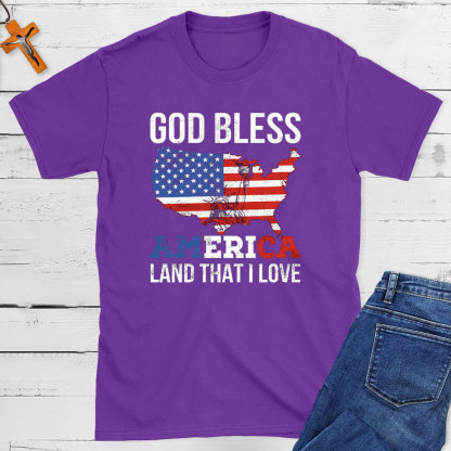 God Bless America Land That I Love Christian T-Shirt