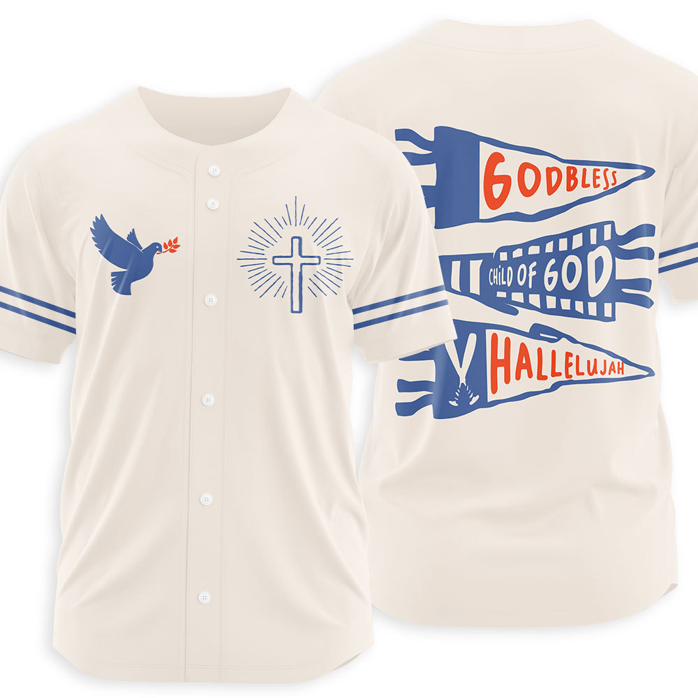 God Bless Christian Baseball Jersey