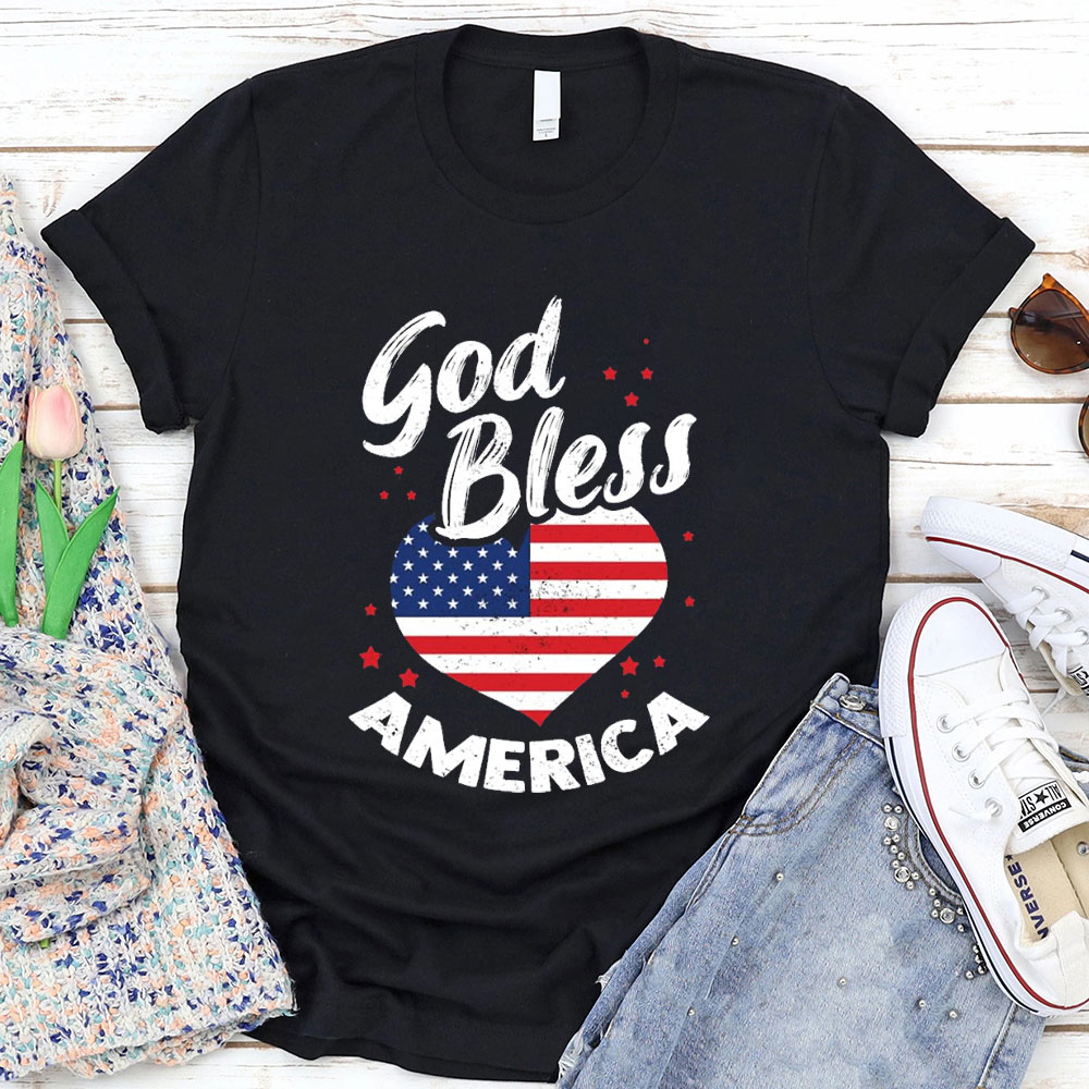 God Bless Christian T-Shirt Sale-GuidingCross