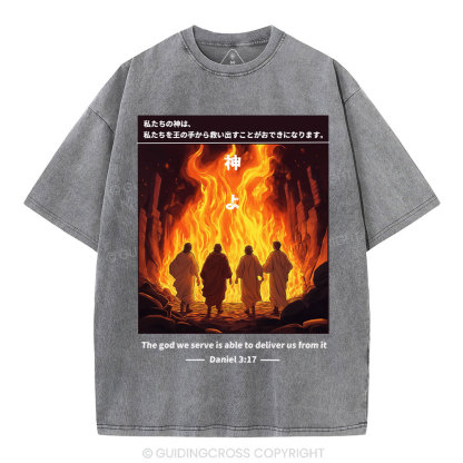 God Can Save Us Chirstian Washed T-SHirt