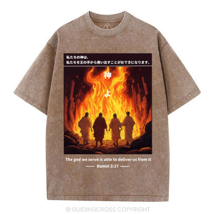 God Can Save Us Chirstian Washed T-SHirt