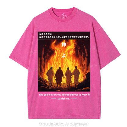 God Can Save Us Chirstian Washed T-SHirt