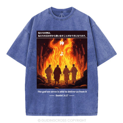 God Can Save Us Chirstian Washed T-SHirt