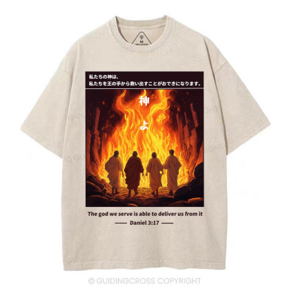 God Can Save Us Chirstian Washed T-SHirt