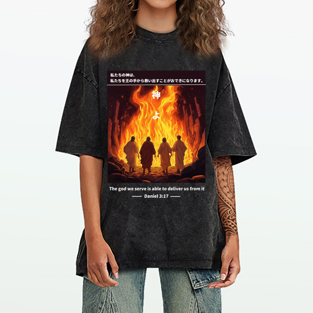 God Can Save Us Chirstian Washed T-SHirt