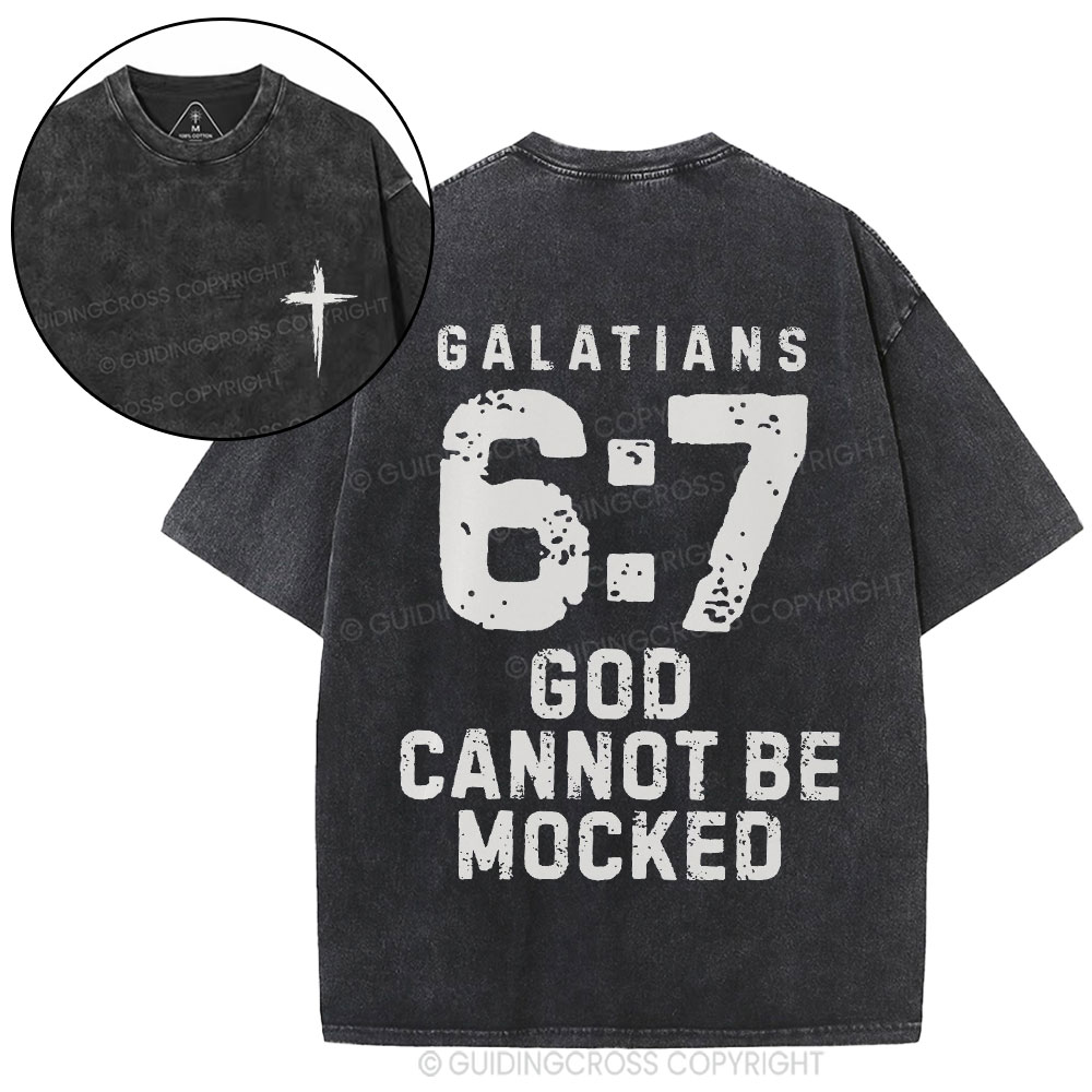 God Cannot Be Mocked Christian Washed T-Shirt