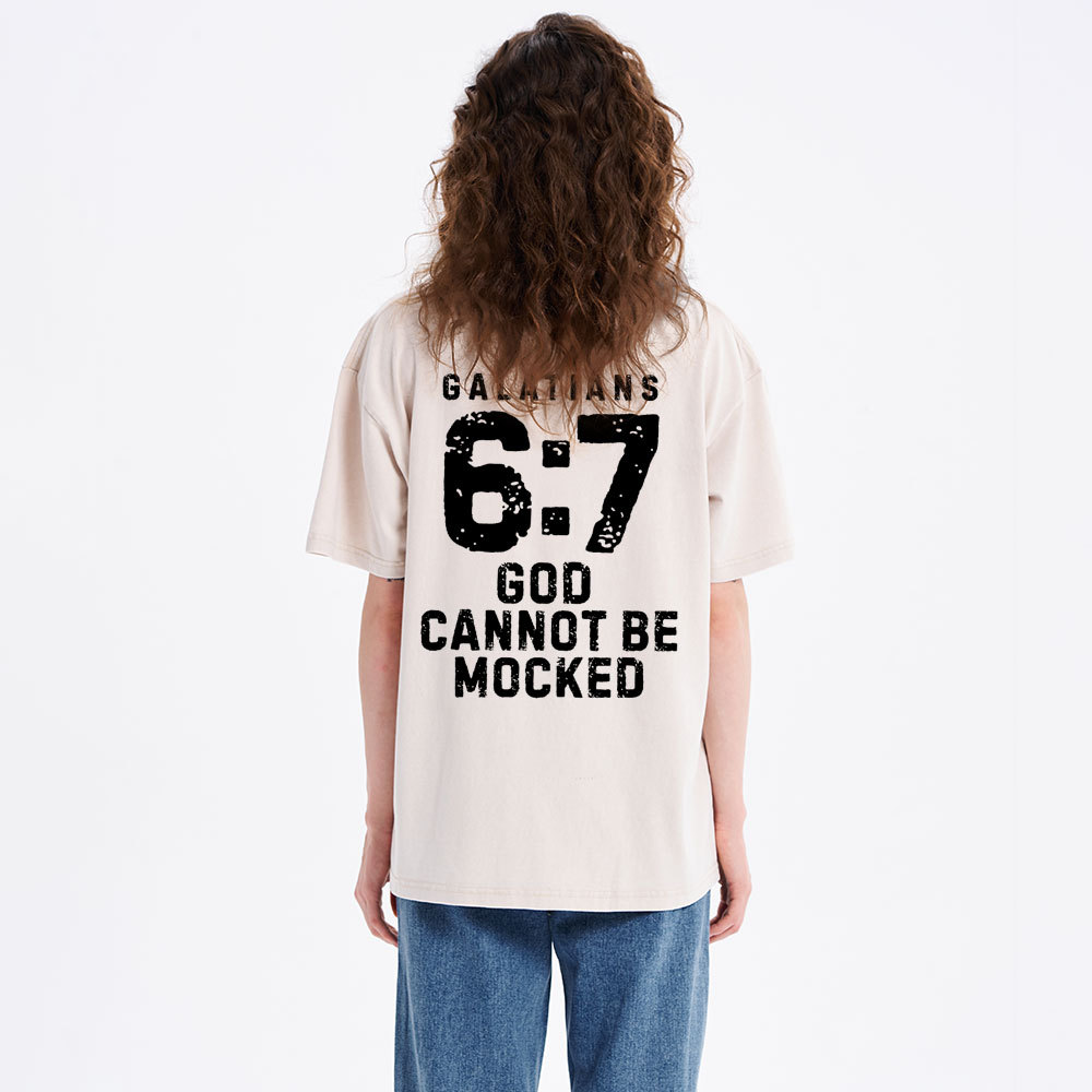 God Cannot Be Mocked Christian Washed T-Shirt