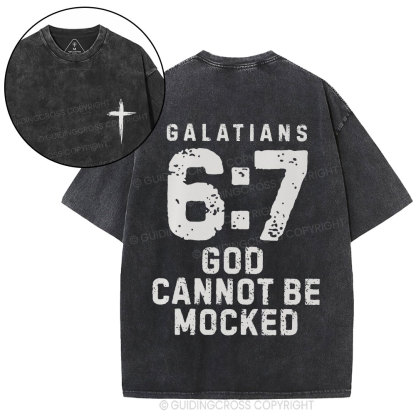 God Cannot Be Mocked Christian Washed T-Shirt