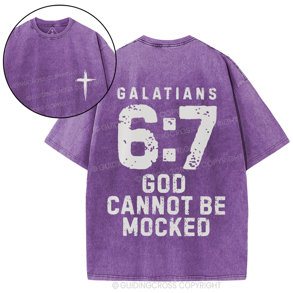 God Cannot Be Mocked Christian Washed T-Shirt