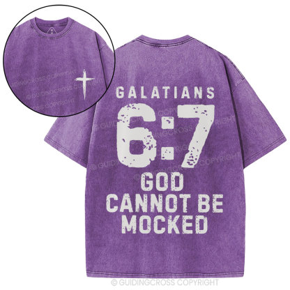 God Cannot Be Mocked Christian Washed T-Shirt